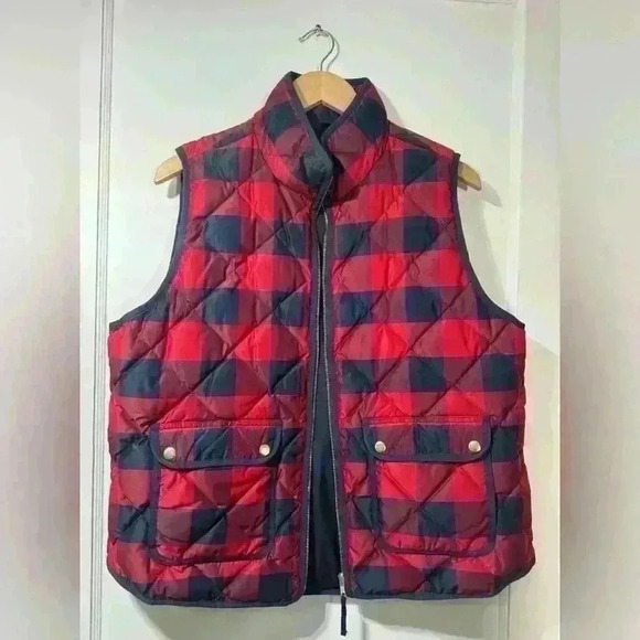 J. Crew Excursion Quilted Vest In Buffalo Check - Picture 2 of 6